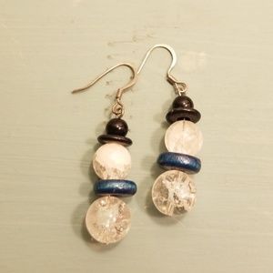 Snowman Bead Earrings